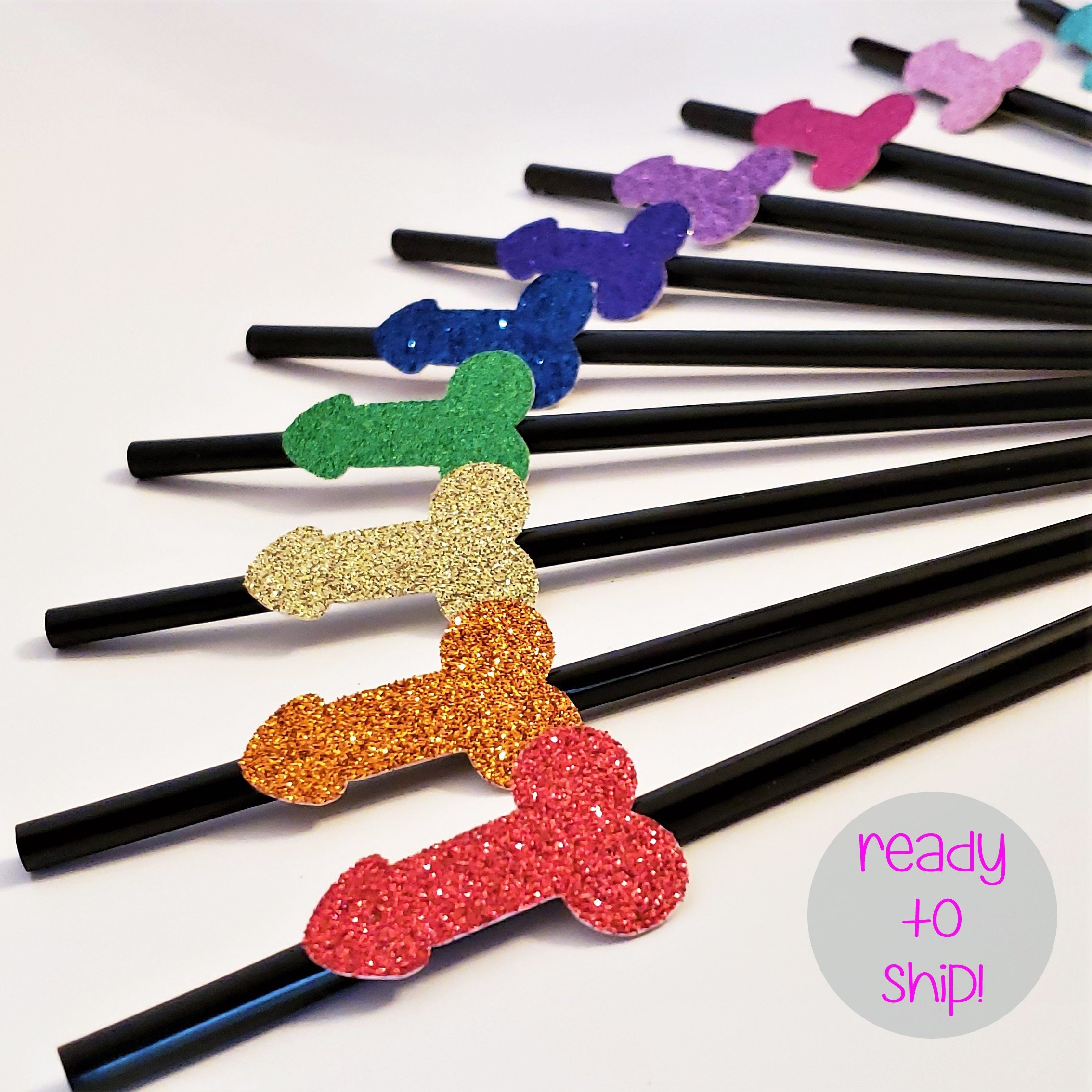 Penis Straws for Bachelorette Party Penis Straws, Rainbow Penis Straws, Plastic Penis Straws, Pink Penis Straws, Rose Gold Penis Straws