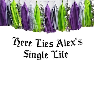 Personalized Halloween Bachelorette Banner: Spooky Gothic Party Decor