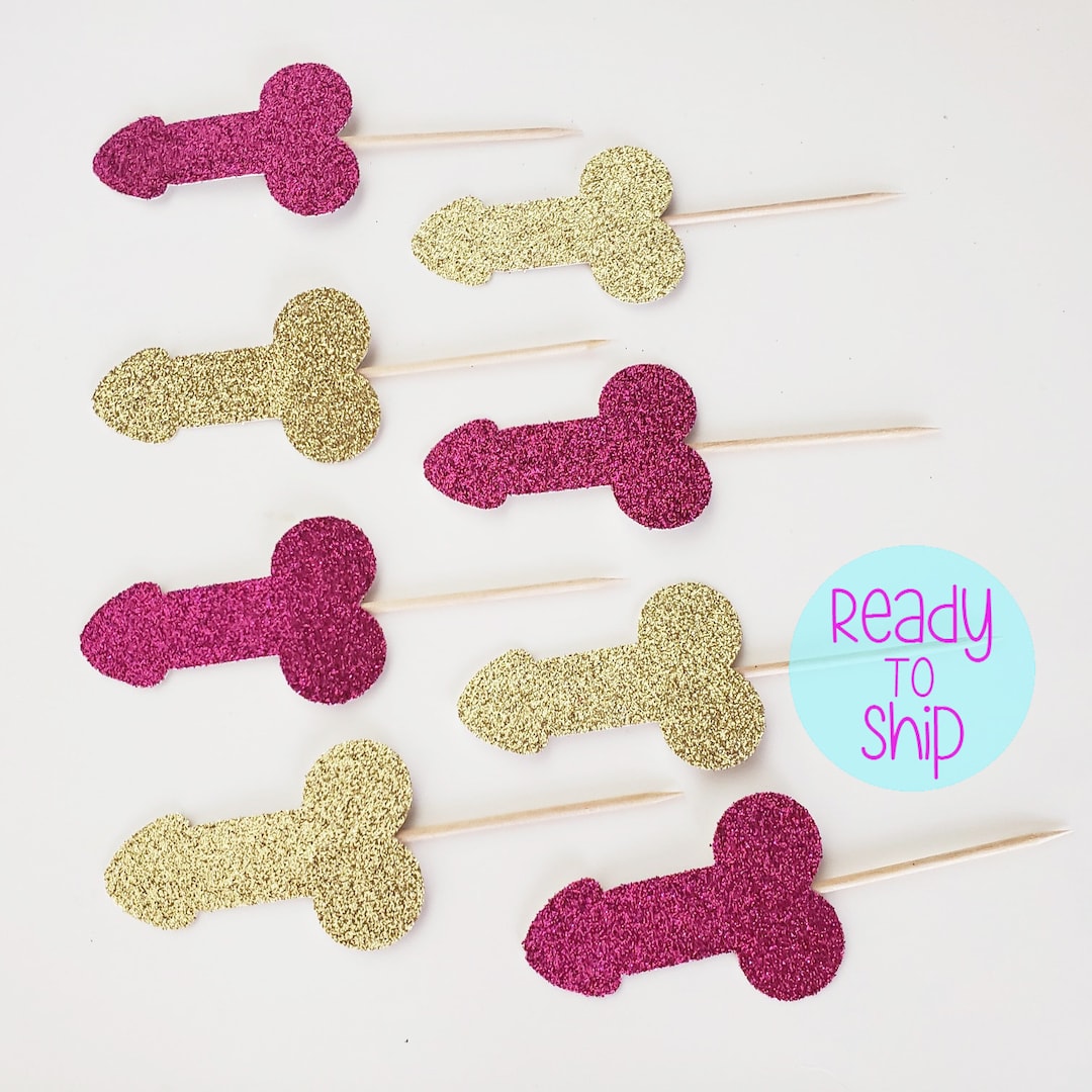 Bachelorette Party Penis Cupcake Toppers, Set of 12 2" Tall Penis Picks ...
