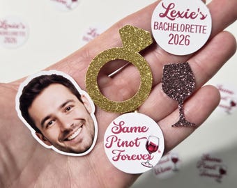 Same Pinot Forever Confetti | Wine Bachelorette Party Decor, Custom Face Confetti