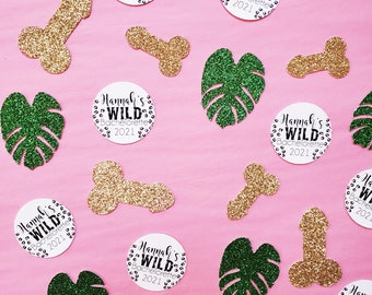 Personalized Bachelorette Party Confetti Wild Bachelorette Theme Tropical Bachelorette Party Leopard Bachelorette Party