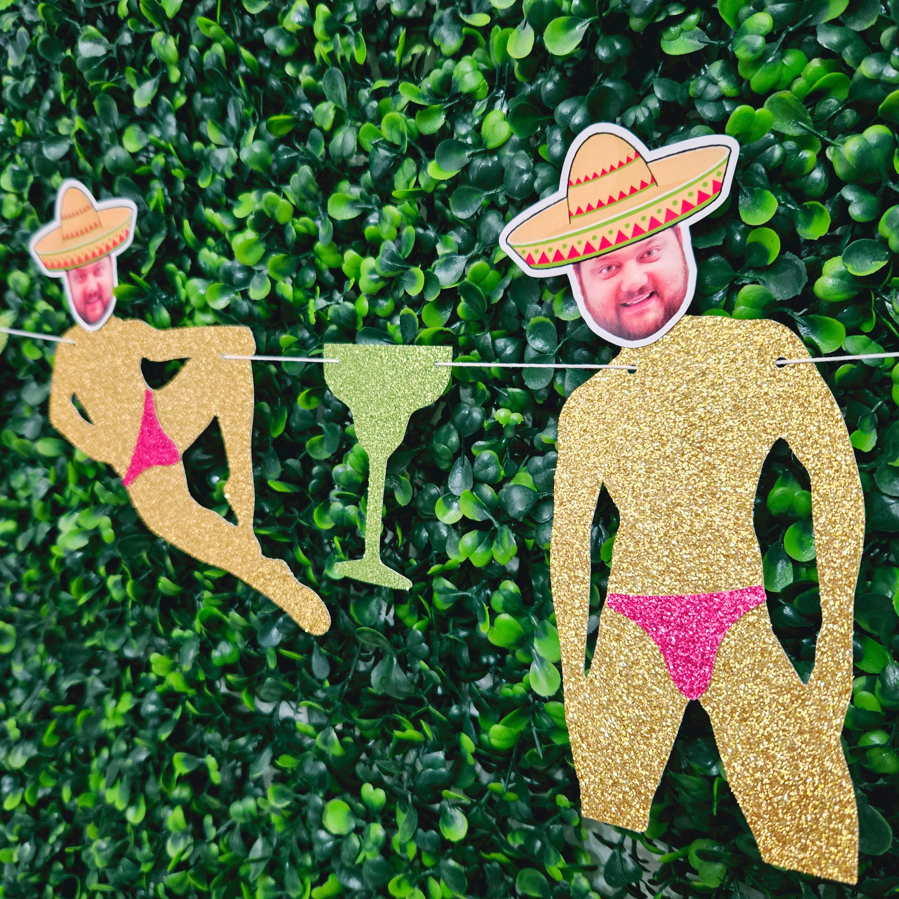 Margs and Matrimony Bachelorette Party Groom Face Banner, Groom Head Sombrero Dancer Decor, Margarita Bachelorette Party Mexico Bachelorette