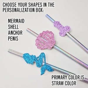 Last Splash Bachelorette Party Straws: Mermaids & Matrimony Decorations, Set of 10 afbeelding 2