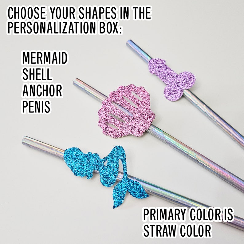 Last Splash Bachelorette Party Straws: Mermaids & Matrimony Decorations, Set of 10 afbeelding 2