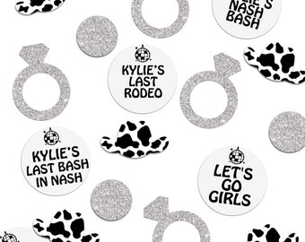 Personalized Last Disco Cowgirl Confetti, Lets Go Girls Bachelorette Party Favors