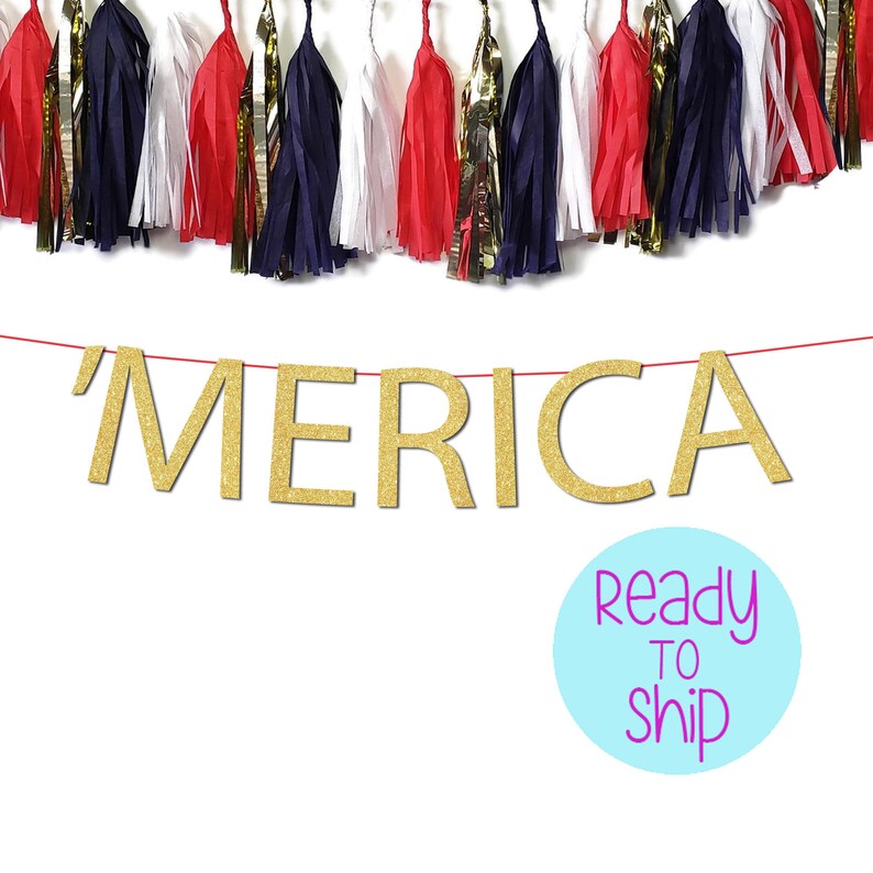 Merica Banner Bachelorette Boat Party Decor Nauti Bride Etsy