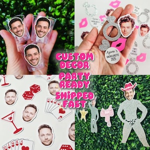 Personalized Groom Face Confetti: Custom Bachelorette Party Decorations and Favors, Any Theme image 10