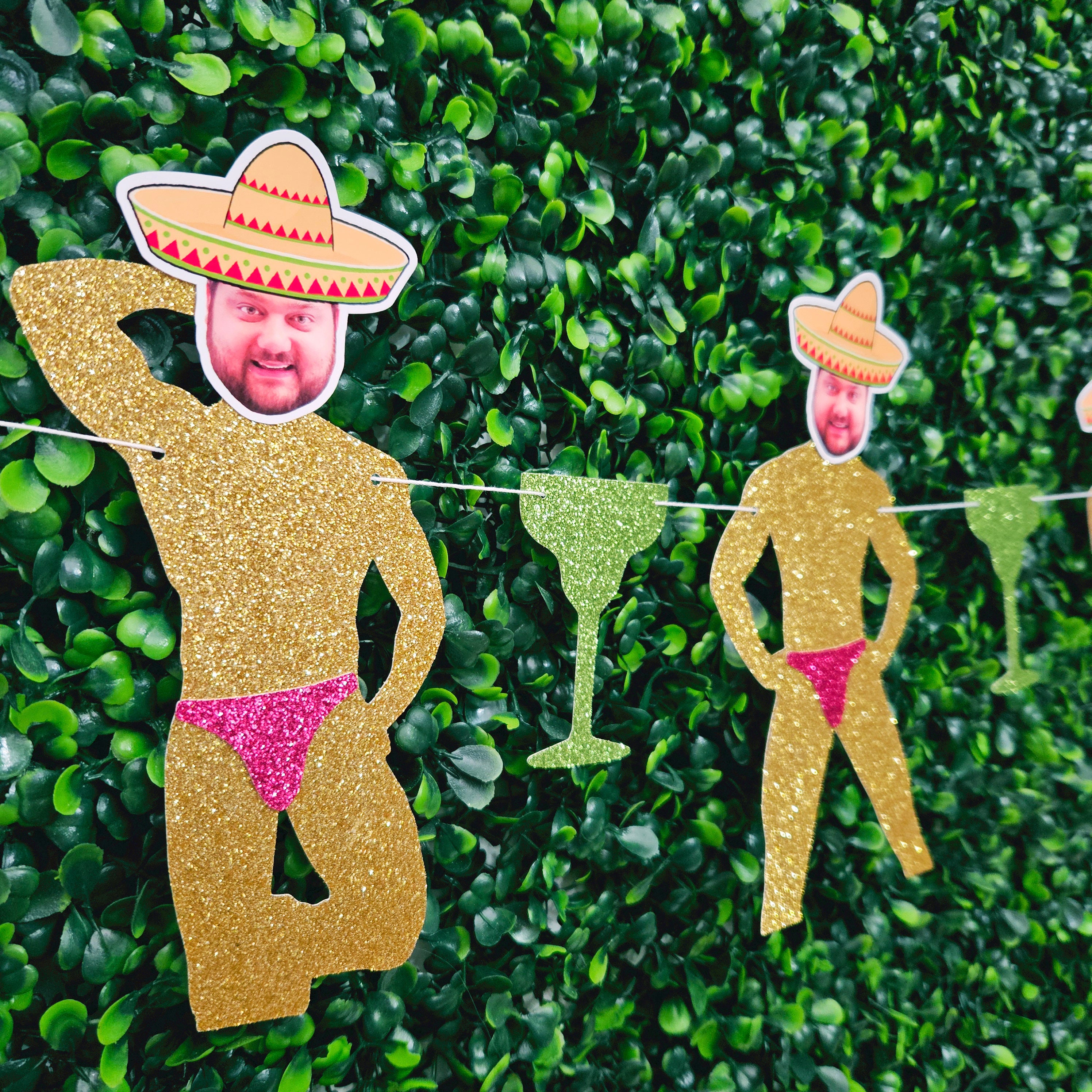 Margs and Matrimony Bachelorette Party Groom Face Banner, Groom Head Sombrero Dancer Decor, Margarita Bachelorette Party Mexico Bachelorette