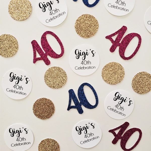 Birthday Party Confetti, Custom Birthday Party Decorations, Personalized Birthday Confetti, 50th Birthday, 40th Birthday, 30th Birthday