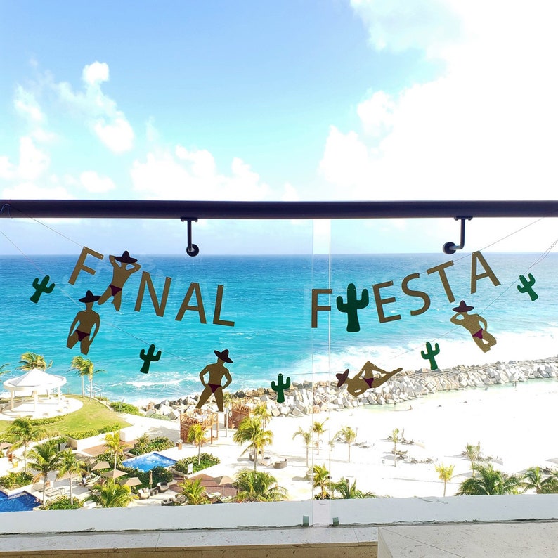 Final Fiesta Bachelorette Party Banner Male Stripper 