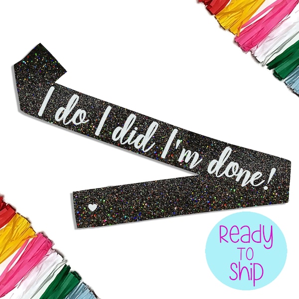 Personalized Divorce Party Sequin Glitter Sash, Rose Gold Free At Last Divorce Sash Gold Glitter Sash, Custom Divorce Party Sash