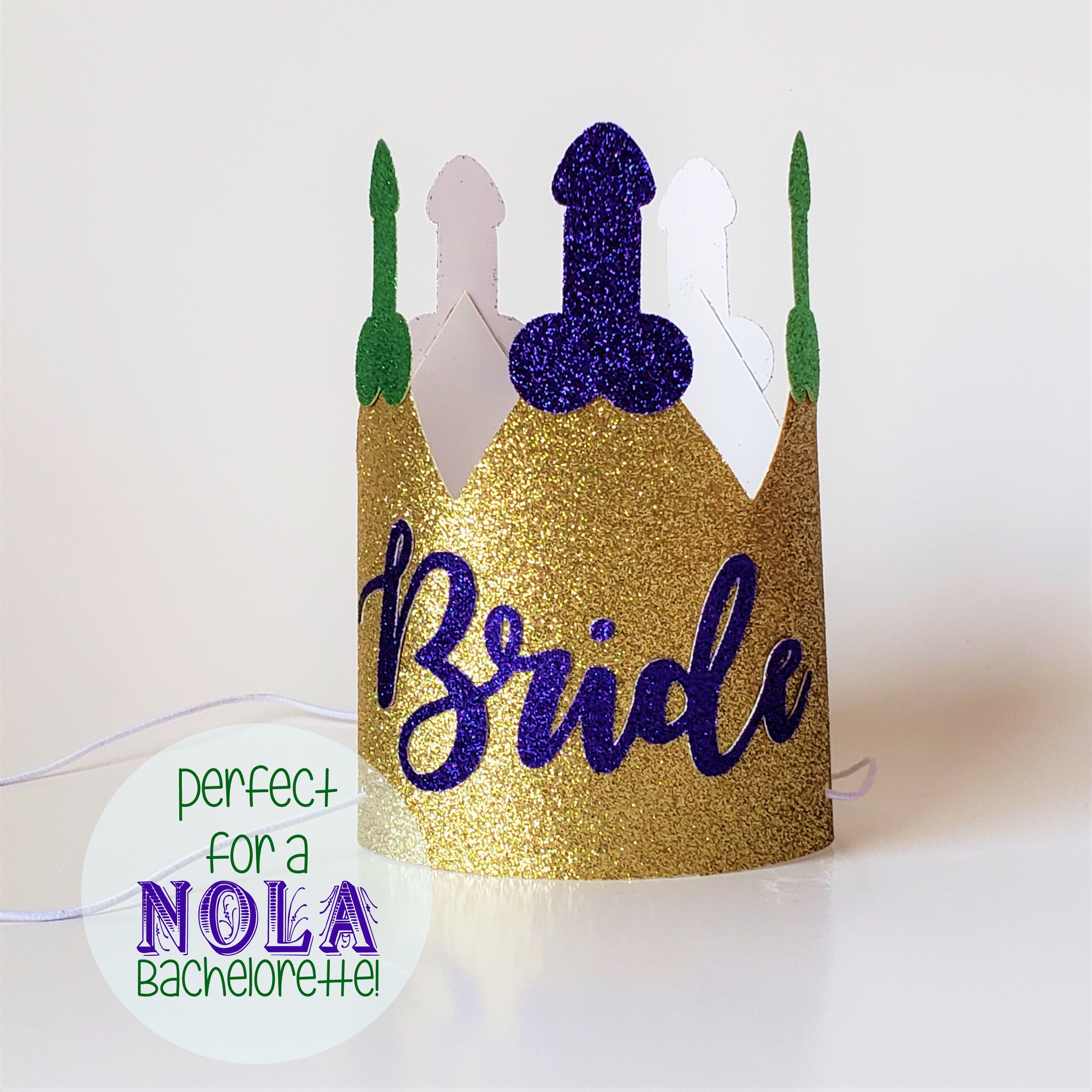 Bachelorette Penis Crown for Bride NOLA Bachelorette Crown - Etsy