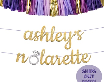 Personalized NOLArette Banner: Mardi Gras Bachelorette Party Decor