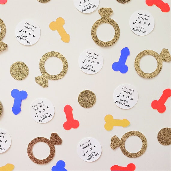 Friends Themed Bachelorette Party Penis Confetti 100 Pcs The Etsy
