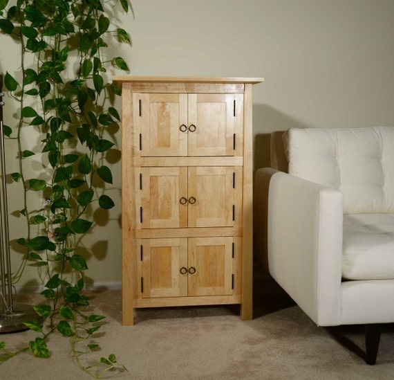 Living Room Cabinet With Triple Storage Bedroom Deco Chest Etsy
