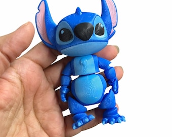 3D printed Stitch anime figurine great for decoration made of PLA plastic