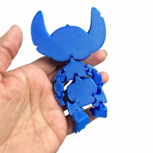 Figurine animée Stitch imprimée en 3D, idéale pour la décoration, en plastique PLA image 2