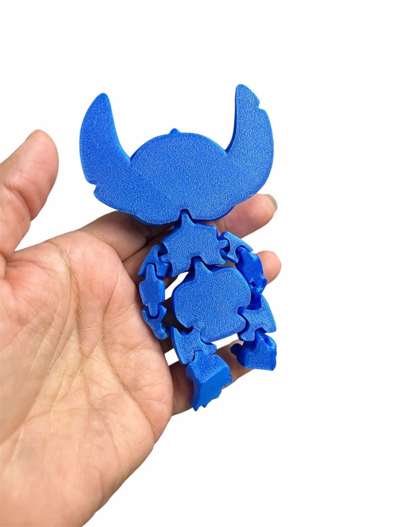 Figurine animée Stitch imprimée en 3D, idéale pour la décoration, en plastique PLA image 2