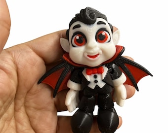 Figurine de bébé Dracula imprimée en 3D en plastique PLA, idéale pour la décoration d'Halloween