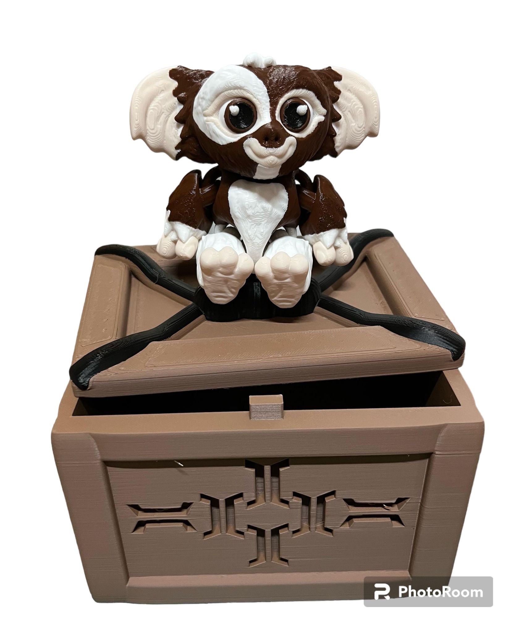 Articulated Gizmo Gremlin and Box Multicolored Filament 3D