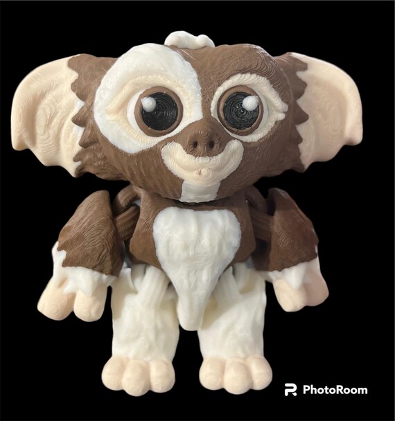 Articulated Gizmo Gremlin and Box Multicolored Filament 3D Printed