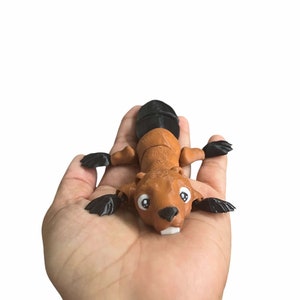 3D Printed Beaver Figurine - 5 Inches Long - PLA Plastic - Great for Decoration