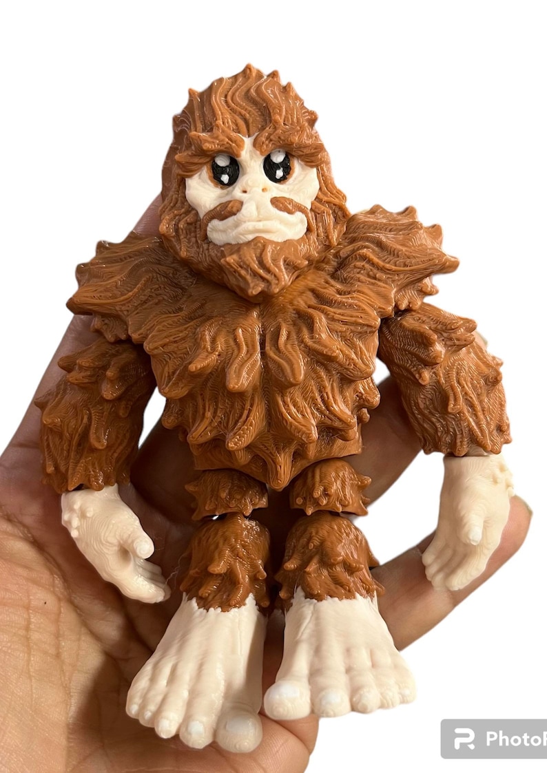 Articulated multicolored Bigfoot Sasquatch 3D printed
