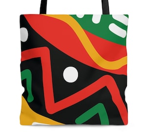 African Fabric Tote Bag-African American Gifts- Cool Overnight Weekend Bag- Everyday Bag- Aesthetic Tote Bag, Habensen Gallery