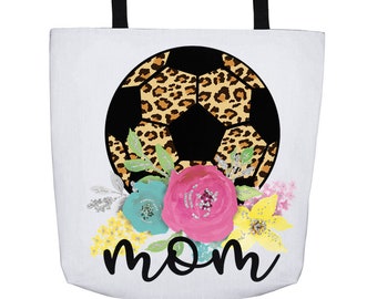 Soccer Mom Tote Bag-Sports Mom Tote Bag- Soccer Mom Gift- Mother's Day Gift- Sports Tote Bag - Weekend Bag, Habensen Gallery