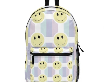 Retro Smiley Face Backpack - Cute School Backpack -Diaper Bag Backpack -Traveling  Backpack - Laptop Backpack Waterproof, Habensen Gallery