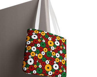 Juneteenth Canvas Tote Bag: Red, Green, Gold African Print, Black Culture History  Shoulder Bag