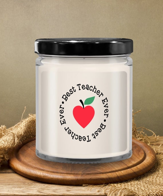 Best Teacher Candle End of the Year Gift Cute Vanilla Soy Etsy
