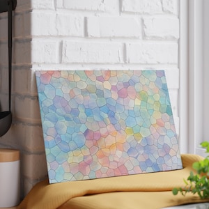 Holographic Terrazzo Glass Cutting Board: Kitchen Decor, Chef Gift
