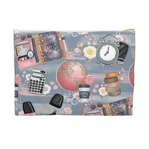 Floral Pencil Case, Stationery Pencil Pouch, Back To School, Shine Like Stars Pencil Holder, Zipper Pouch for Planner, School Supplies,