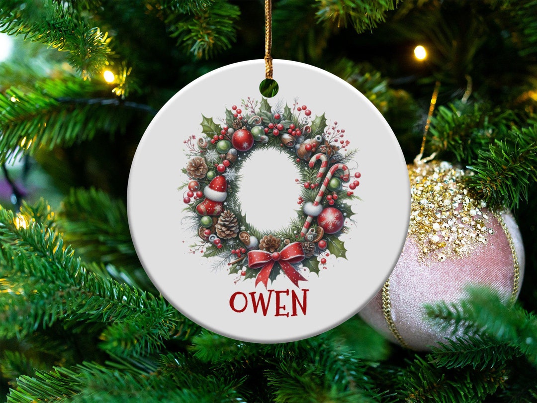 Personalized Letter O Christmas Ornament, Holiday Decor - Etsy