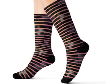Colorful Striped Socks for Men and Women, Fun and Fashionable Socks, Comfortable and Stylish Socks, Perfect Gift Idea