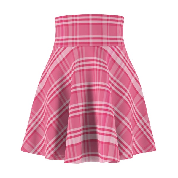 Pink Plaid Women's Skirt