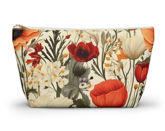 Floral Makeup Bag for- Cosmetic Bag for Purse- Cute Makeup Bag - Floral  Accessory Pouch Toiletry Bag, Habensen Gallery