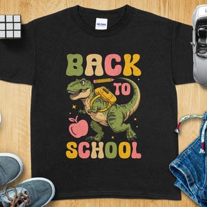 Zurück zu Schule T-Rex T-Shirt, Dinosaurier Sweatshirt, süßes Dino-Schule-Shirt, Dinosaurier-Schule-T-Shirt, erster Schultag, süßes Schul-Hemd