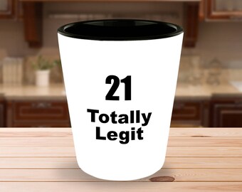 Cheers to  21: 21st Birthday Shot Glass- 21st Birthday Gift- Custom Shot Glass for Birthday Celebration, Habensen Gallery