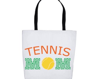 Tennis Mom Tote Bag-Sports Mom Tote Bag-Tennis Mom Gift- Mother's Day Gift- Sports Tote Bag - Weekend Bag, Habensen Gallery