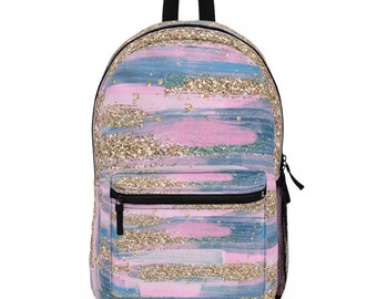 Girls Glitter Backpack- Pink and Blue School Backpack- Cute Girls Backpack -Traveling Backpack - Laptop Backpack, Habensen Gallery