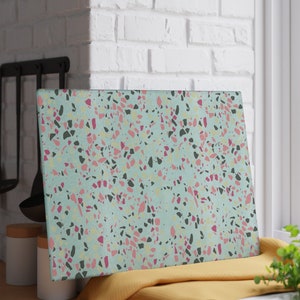 Terrazzo Pattern Glass Cutting Board: Kitchen Serving Platter