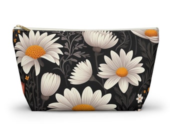 Floral Makeup Bag- Cosmetic Bag for Purse- Cute Makeup Bag - Daisy Floral Accessory Pouch -Toiletry Bag, Habensen Gallery