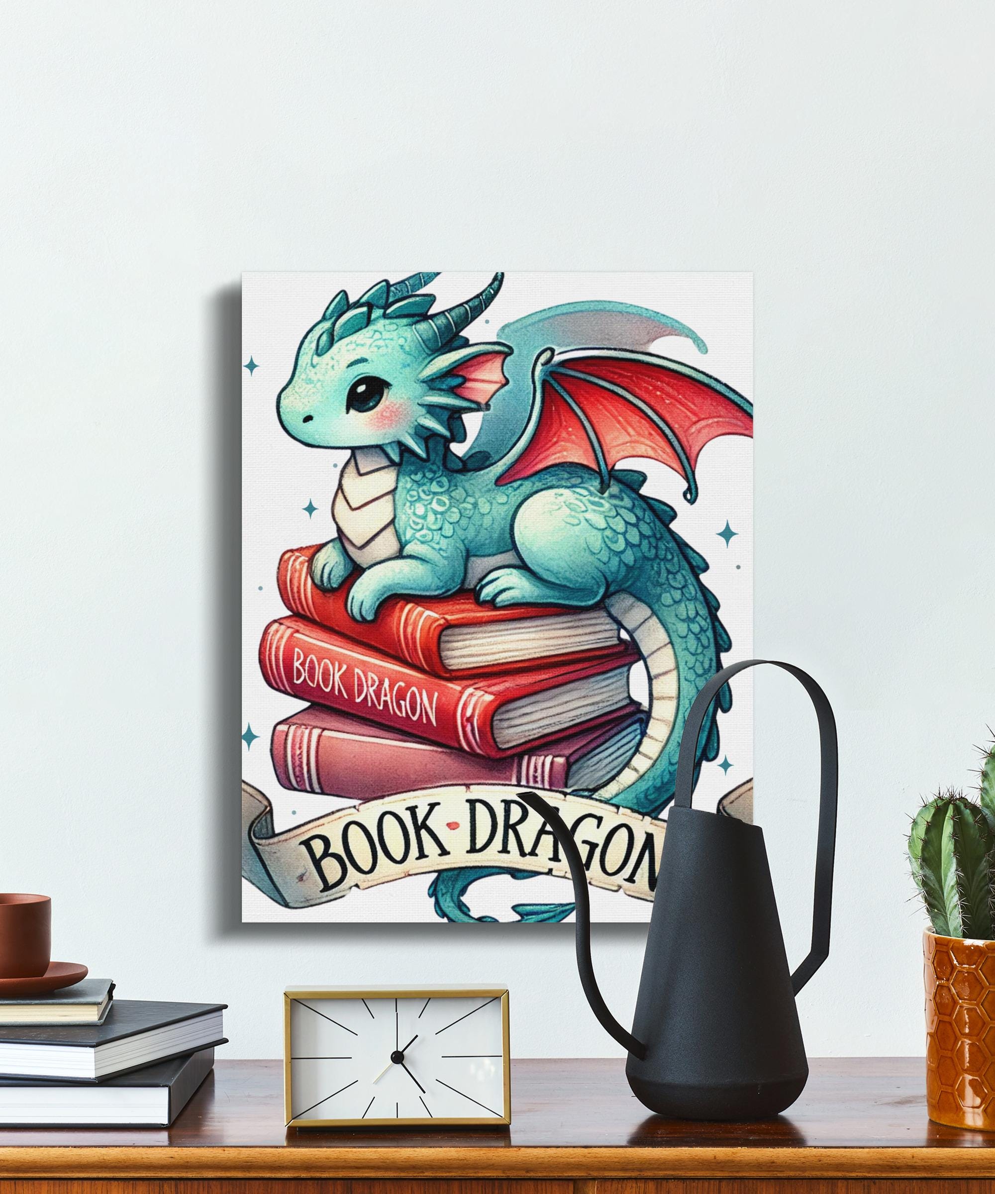 Kit Pittura Con Numeri TLIOBLO Drago Con Cornice | 20x30 Cm | Tela E Colori Acrilici Inclusi | Attività Rilassante Fai Da Te
