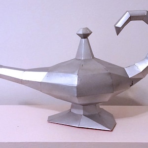 Aladdin Genie Lamp Alladin Arabian Ornament Magic Decoration, DIY, Printable 3D Ornament Papercraft Digital Download