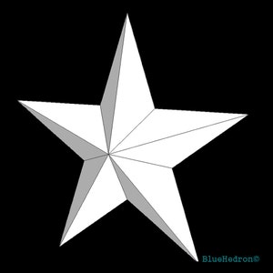 Christmas Star Paper Ornament , DIY, Printable 3D Holiday Ornament Papercraft Digital Download 03