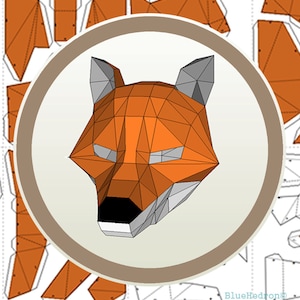 Fox Mask Papercraft DIY Animal Awesome Paper Party Mask You Make ...