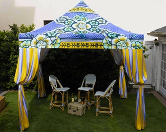 PRINTED CANOPY TENT - Boho Party Tent, 10 x 10 ft Tent, Beach Tent, Pool Party Canopy, Boho Canopy, Festival Tent, Wedding Canopy Tent