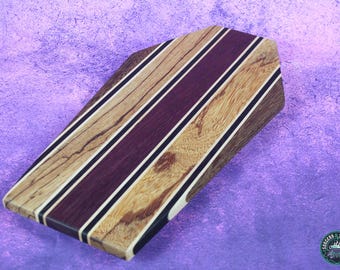 Exotic Wooden Coffin Cutting Board, Serving Tray, Charcuterie Board